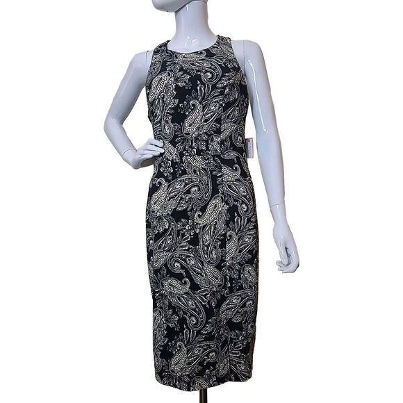Bisou Bisou By Michele Bohbot Dresses & Skirts - Bisou Bisou By Michele Bohbot Womens Size Small Black White Faux Leather Back